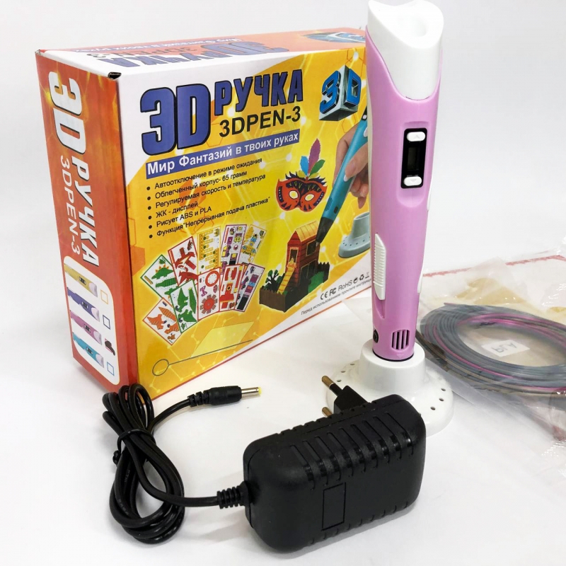 3D-ручка UKC Smart 3D Pen 2 дисплей LCD Pink (tf6039) - фото 14