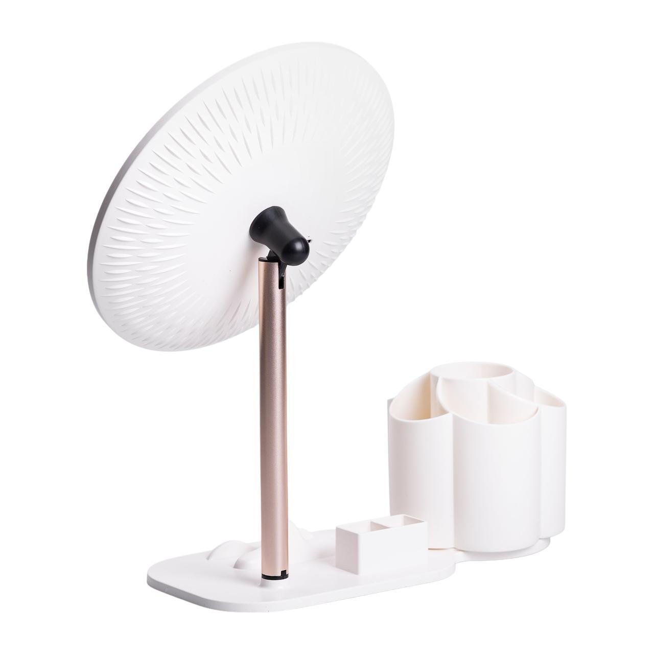 Зеркало для макияжа с подсветкой круглое настольное HP-10-9AW с подставкой Ø21 см Белый (A-033803) - фото 5 Зеркало для макияжа с подсветкой круглое настольное HP-10-9AW с подставкой Ø21 см Белый (A-033803) - фото 5