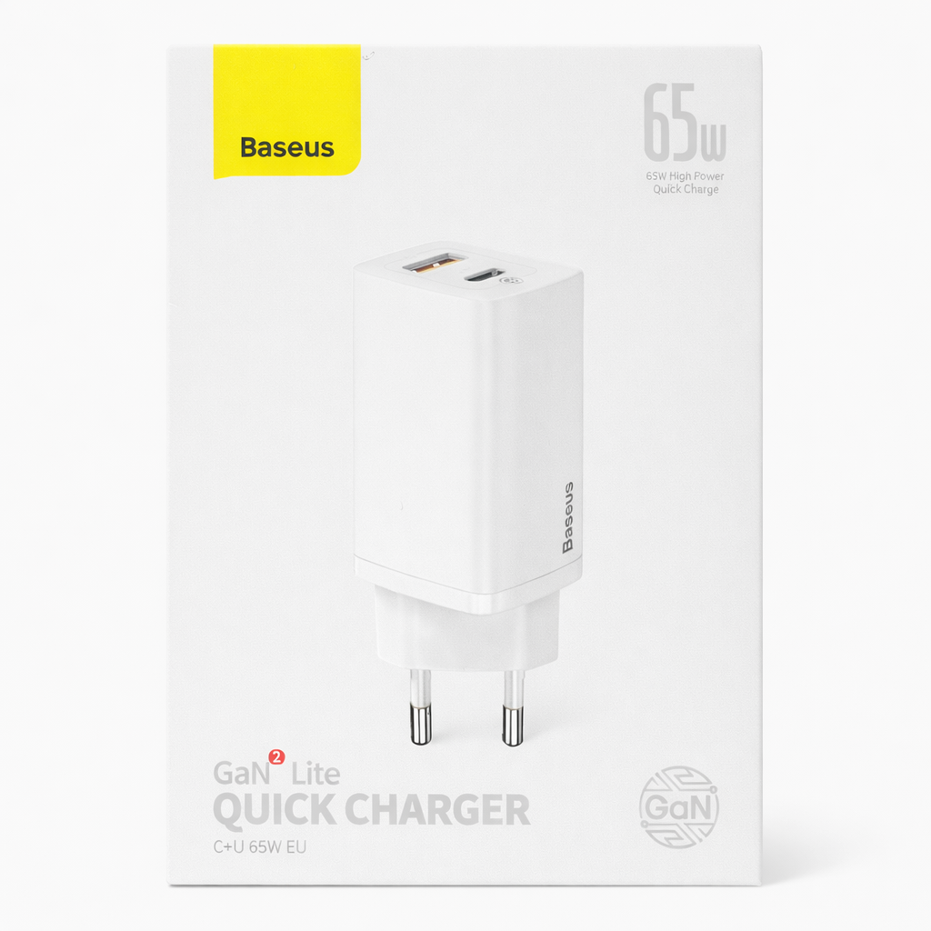 Блок зарядки 65W BASEUS USB+Type C (9709030)