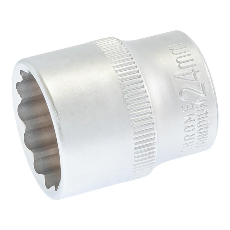 Головка торцевая MasterTool 12-гранная ½" 24 мм L 40 мм (CrV 78-0624)