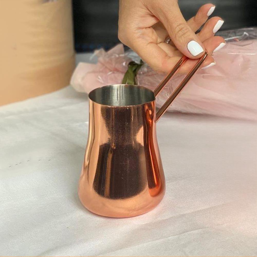 Турка для кофе из нержавеющей стали Медная классика 200 мл - фото 4