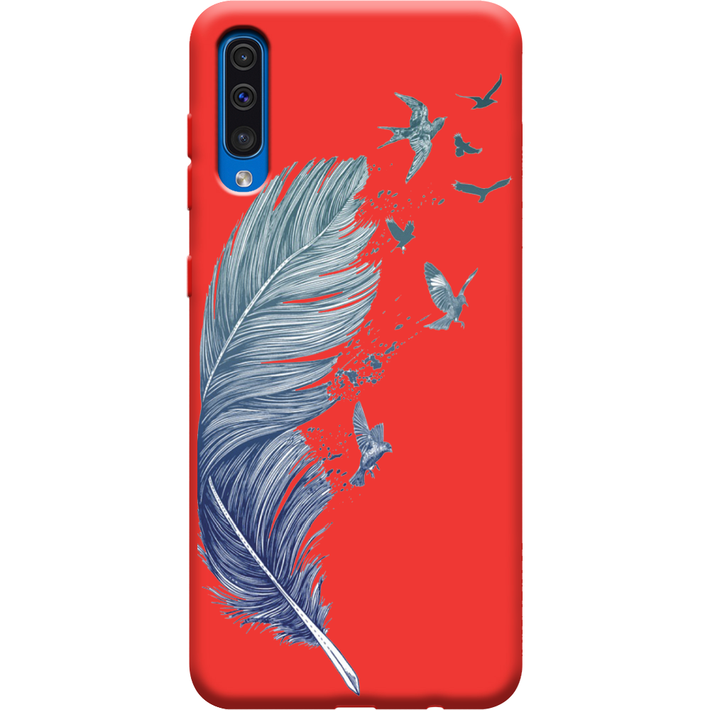 Чехол Boxface Samsung A505 Galaxy A50 Feather Красный силикон (36417-cc38-37013)