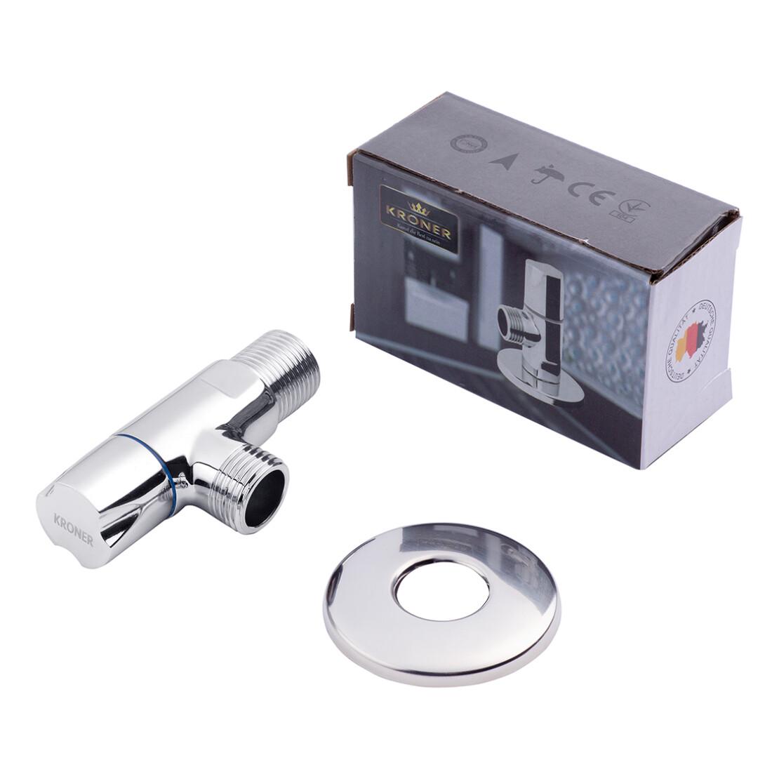 Кран приборный Kroner KRP Eckventil C301 1/2"х1/2" НН (CV027381) - фото 3 Кран приборный Kroner KRP Eckventil C301 1/2"х1/2" НН (CV027381) - фото 3
