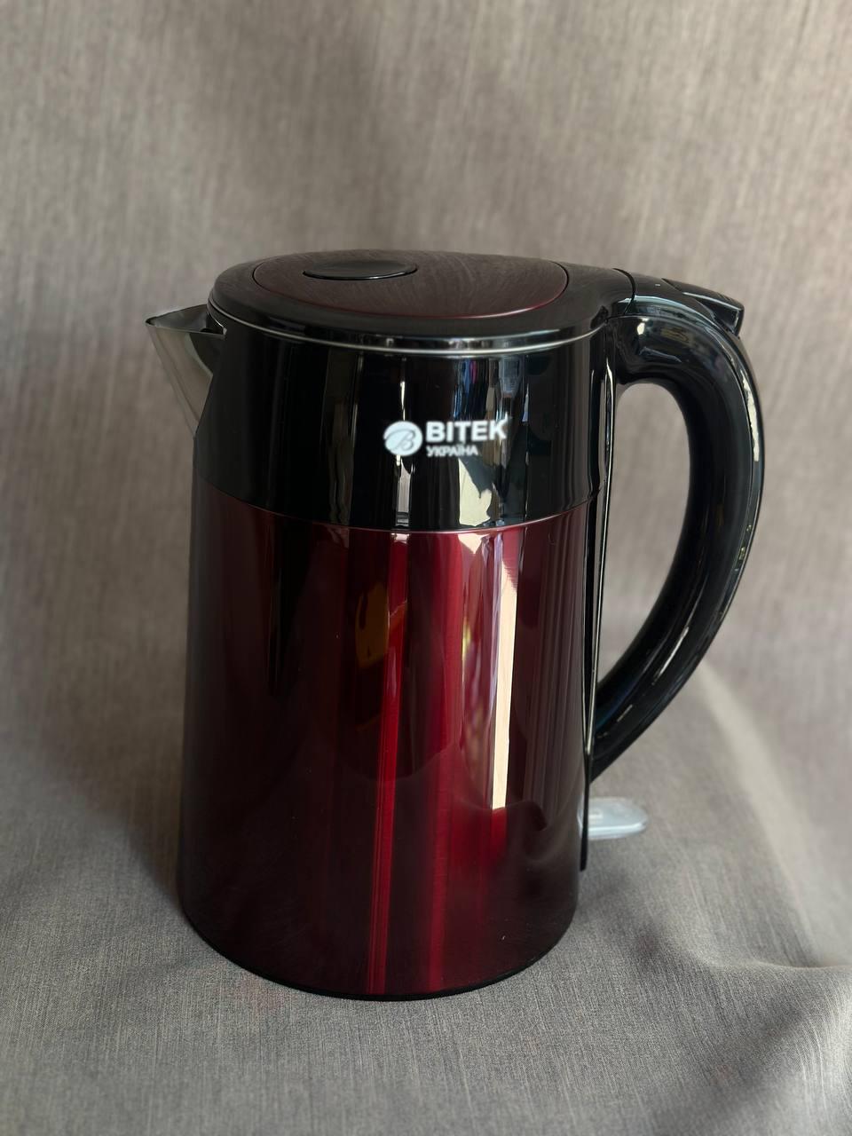 Чайник електричний ВІТЕК BT-7871 нержавіюча сталь 2,0 л 1850 Вт Червоний (19086937) Чайник електричний ВІТЕК BT-7871 нержавіюча сталь 2,0 л 1850 Вт Червоний (19086937)