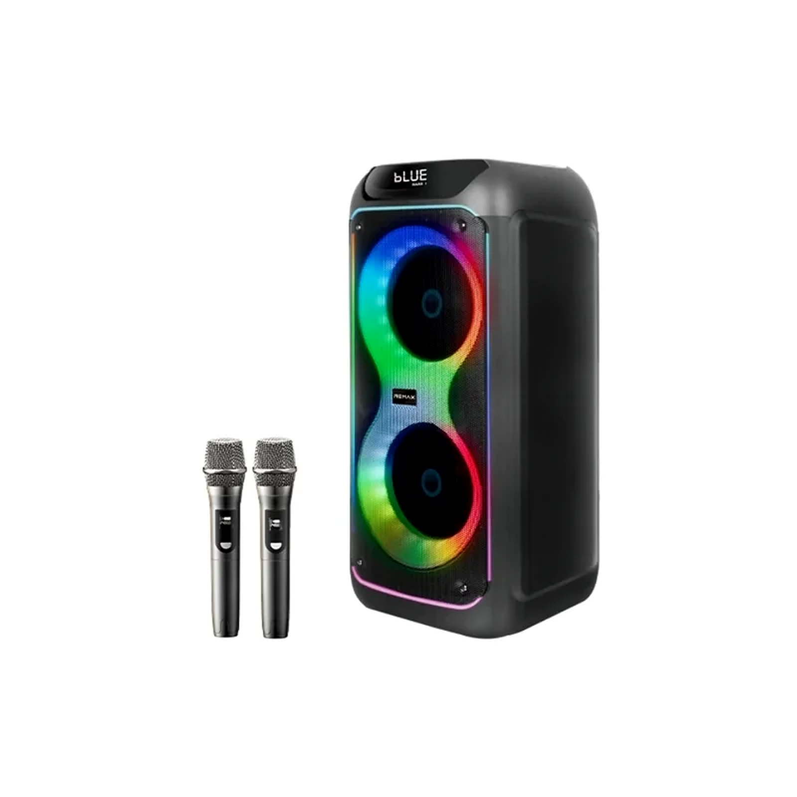 Портативная колонка с двумя микрофонами Remax RB-MB10 до 3 ч 325x320x710 мм RGB Черный (6954851264811)