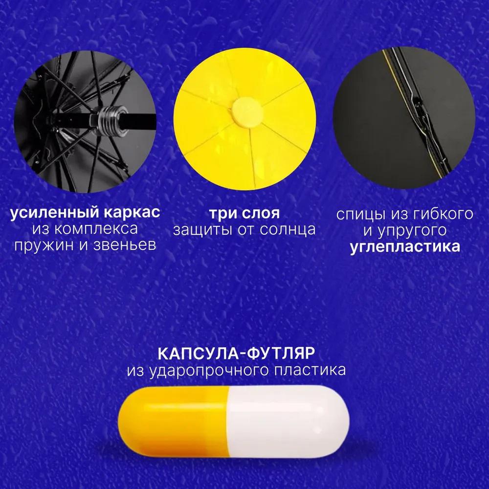 Зонтик в капсюле-футляре Желтый (32913) - фото 21 Зонтик в капсюле-футляре Желтый (32913) - фото 21