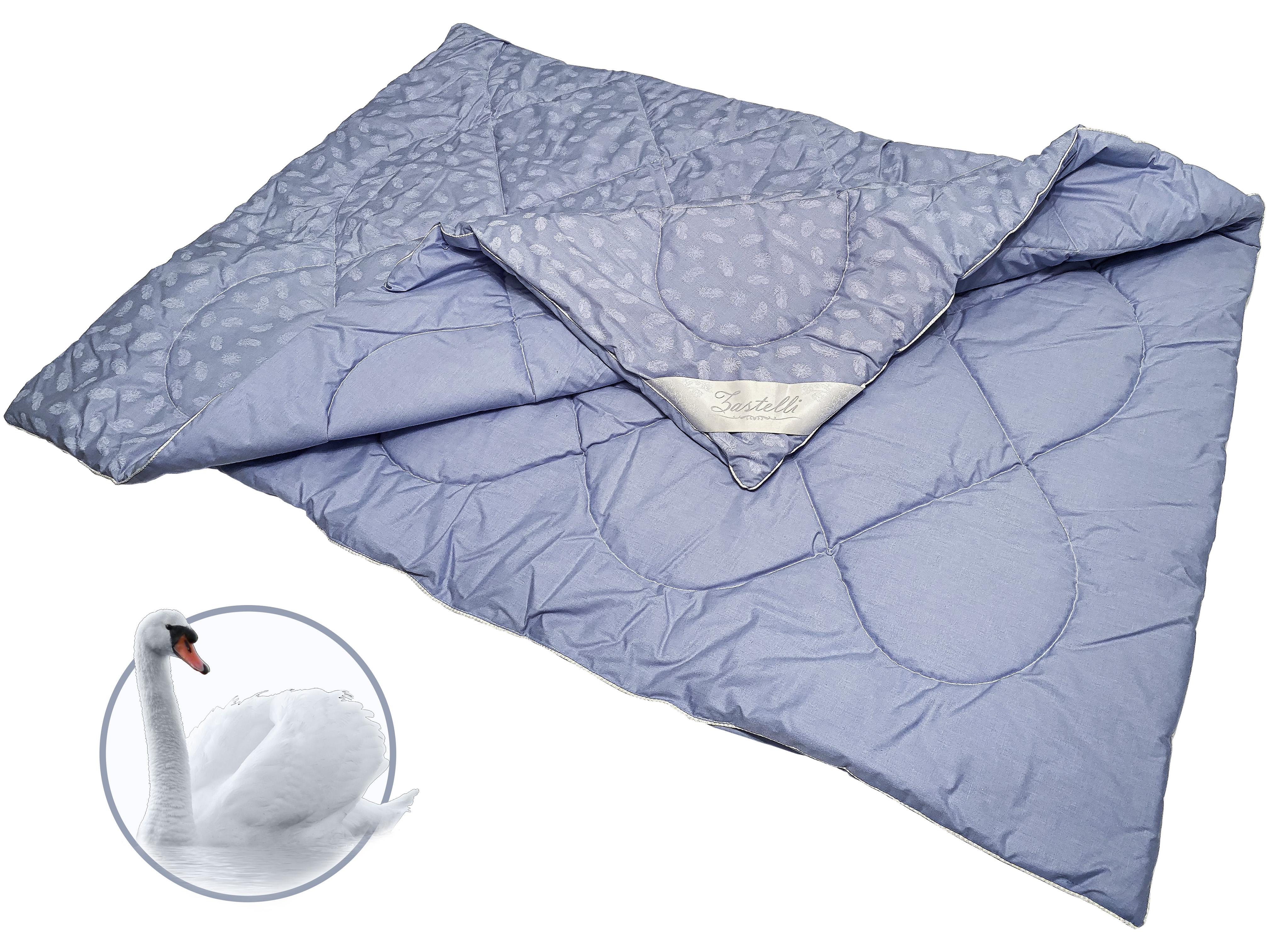 Ковдра Zastelli Лебединий пух тік полуторна 145х205 см Blue (19053) - фото 2