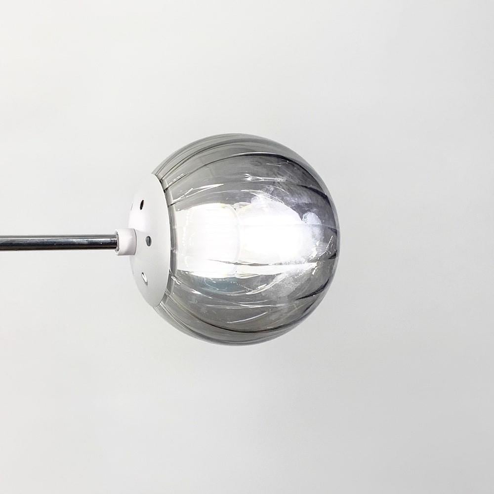 Люстра з білою фурнітурою на 8 графітових плафонів Ø 85 см Хром (51797/8 CH+WT+GR) - фото 2 Люстра з білою фурнітурою на 8 графітових плафонів Ø 85 см Хром (51797/8 CH+WT+GR) - фото 2