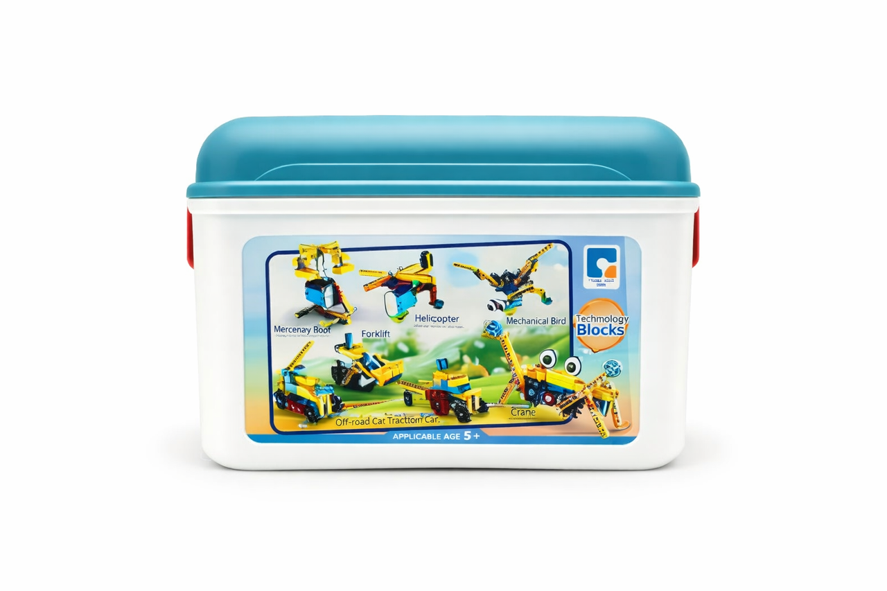 Конструктор YQ 002 Робототехнический на радиоуправлении 182 детали аккумулятор 3,7V в боксе