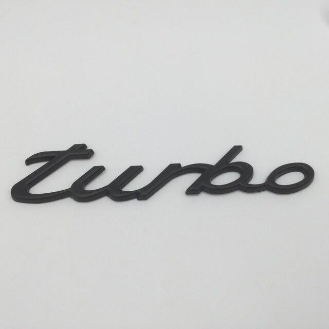 Эмблема надпись Turbo металл Черный Porsche (1729800997)