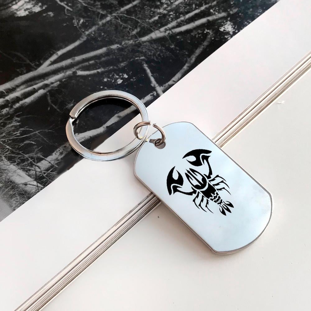 Брелок с гравировкой со знаком зодиака: Рак (BZZ016)