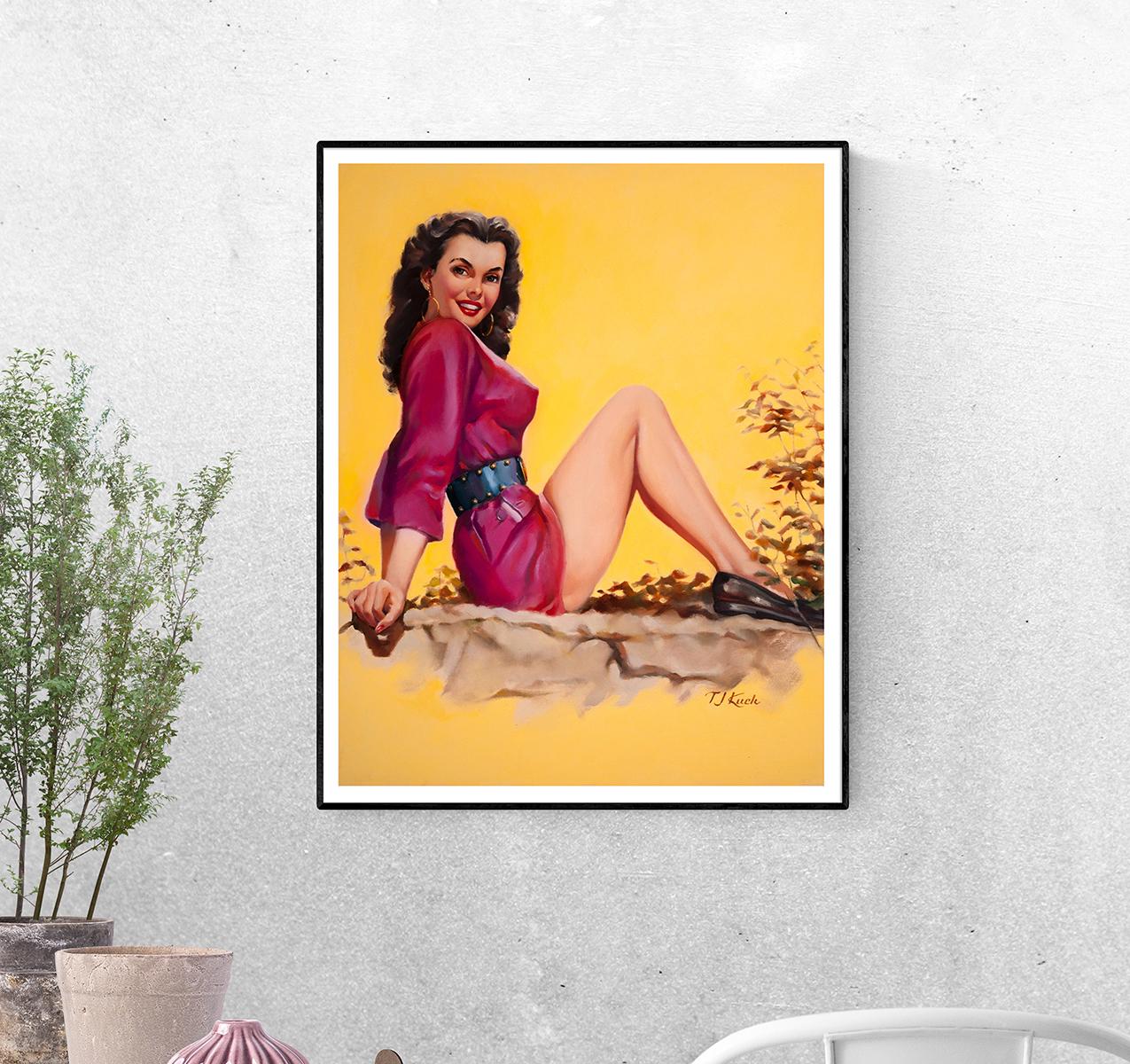 Постер Брюнетка T.J. Kuck формат А-2 (pin_up010082_Poster)