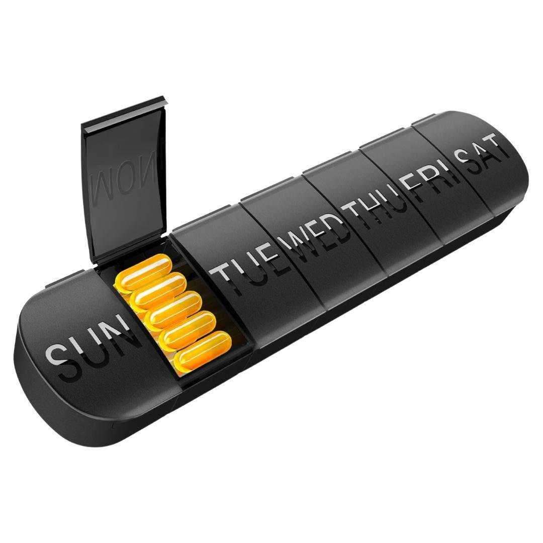 Органайзер для таблеток и витаминов Bodasan на 7 дней Черный (HN361) Органайзер для таблеток и витаминов Bodasan на 7 дней Черный (HN361)