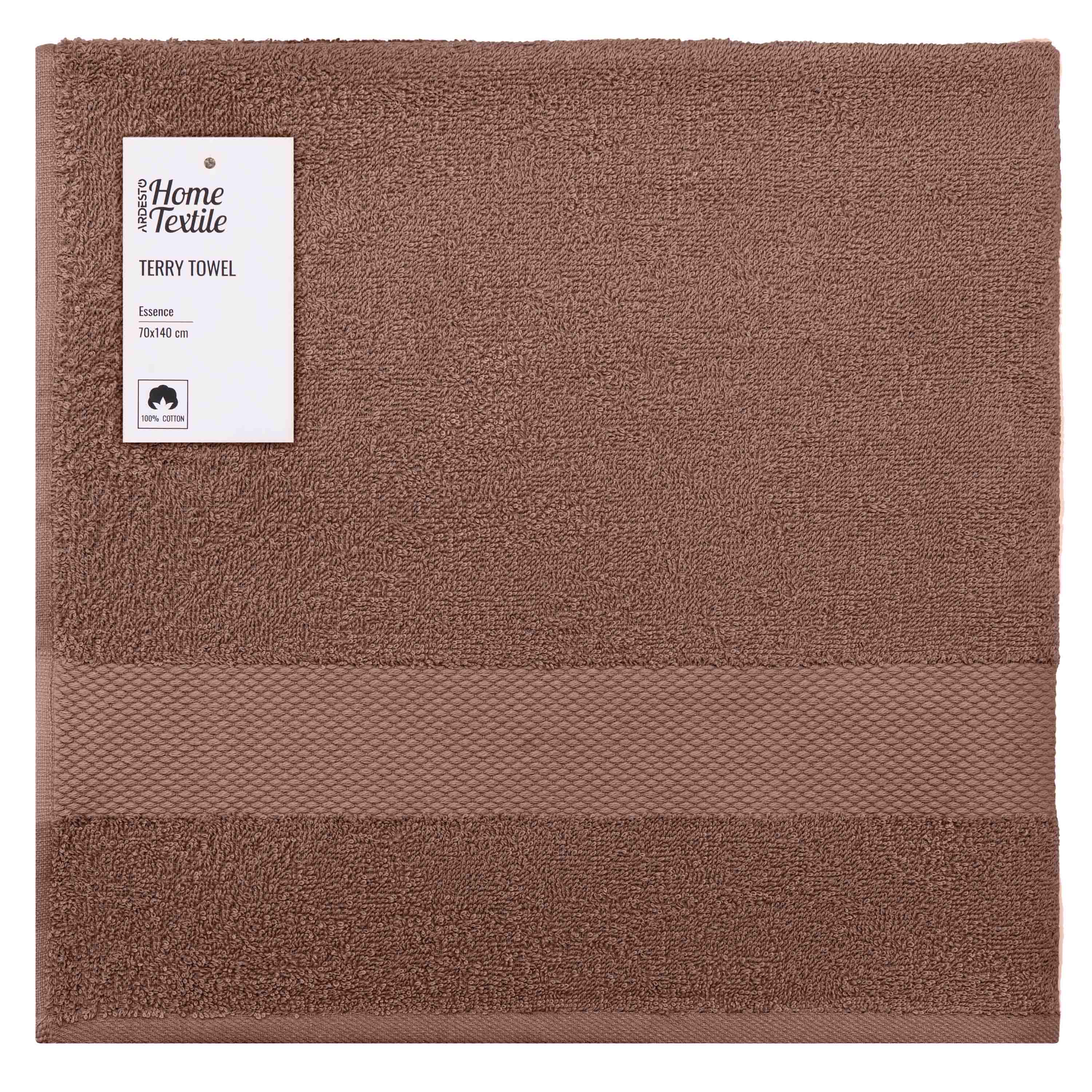 Полотенце махровое Ardesto Essence 70x140 см Коричневый (ART2270BR)