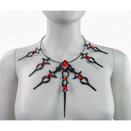 Колье Готическая королева Seta Decor 23-652BLK-RD