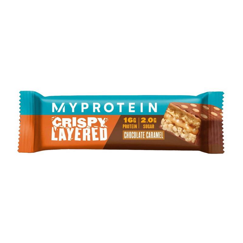 Протеїновий батончик MyProtein Crispy Layred 58 г Білий шоколад і арахіс (21977-01) - фото 1