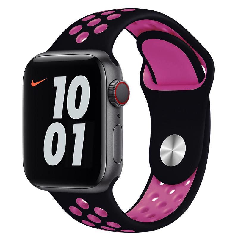 Ремешок для Apple Watch 42-44 mm Black/Pink (29caa1-873)