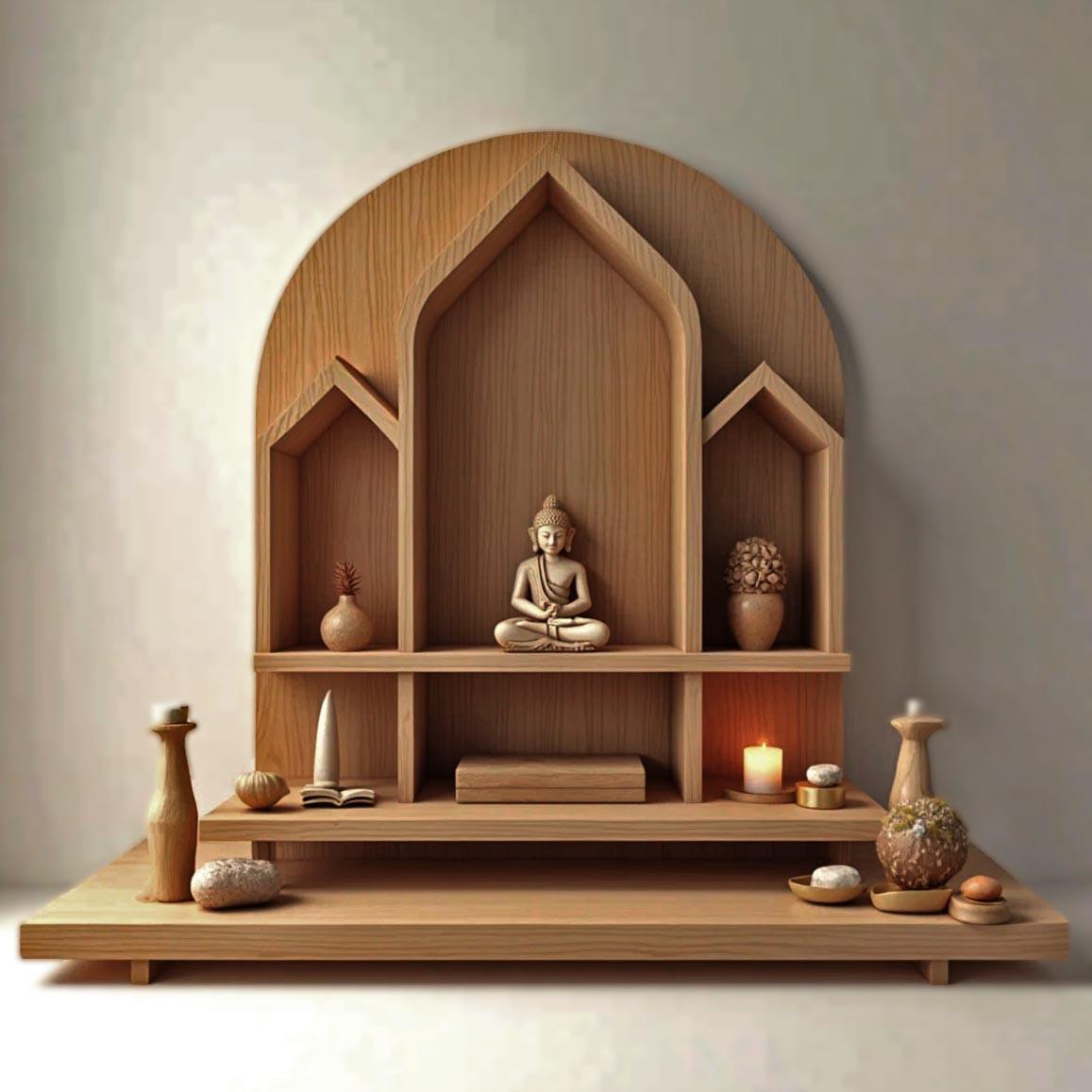 Алтарь для медитации из дерева Яшвина Сиена (ЛАТ-015205)