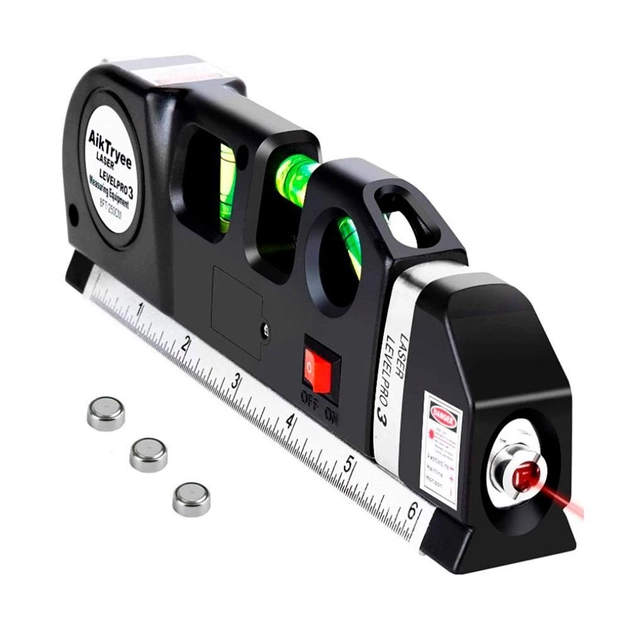 Рівень лазерний LASER LEVEL PRO3 7124 з вбудованою рулеткою 2,5 м (15329882)