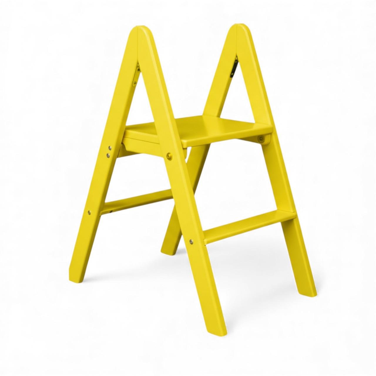 Табурет-лестница деревянный Студія Дерева Вільха бытовой двухсторонний 2 ступеньки Желтый (31002885) - фото 3 Табурет-лестница деревянный Студія Дерева Вільха бытовой двухсторонний 2 ступеньки Желтый (31002885) - фото 3