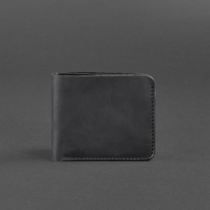 Портмоне мужское кожаное BlankNote 4.1 4 кармана Crazy Horse Черный (A-026569) - фото 4