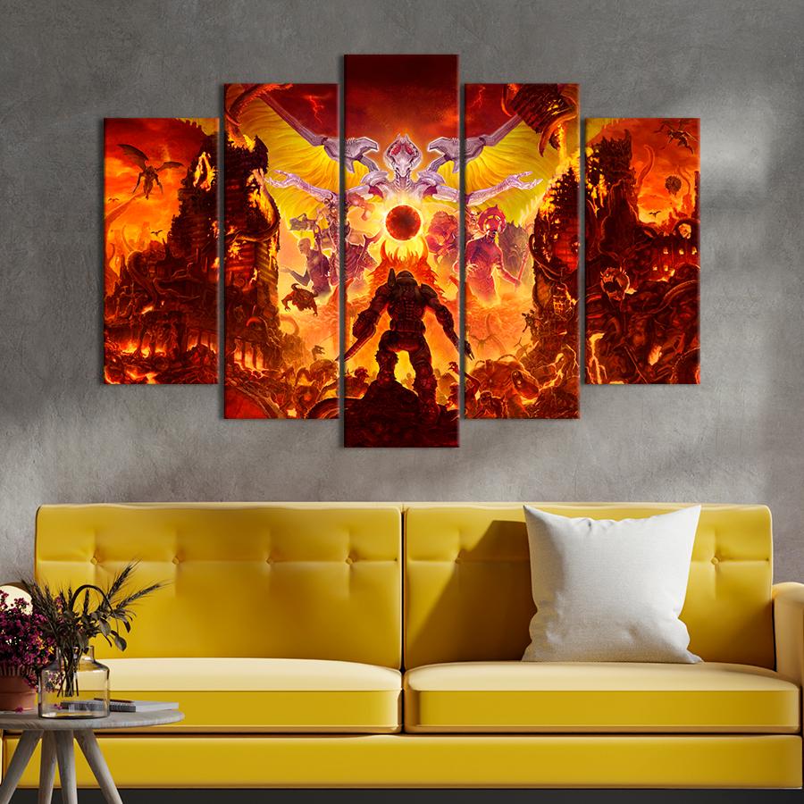 Настенний декор Адский постер Doom Eternal 112x68 см (A230-5)
