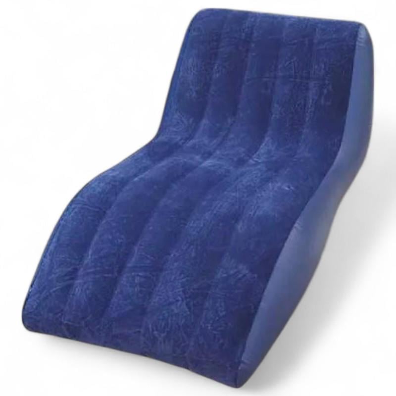 Надувное кресло с насосом S-образной формы Синий (160х90х60 см) - фото 5 Надувное кресло с насосом S-образной формы Синий (160х90х60 см) - фото 5