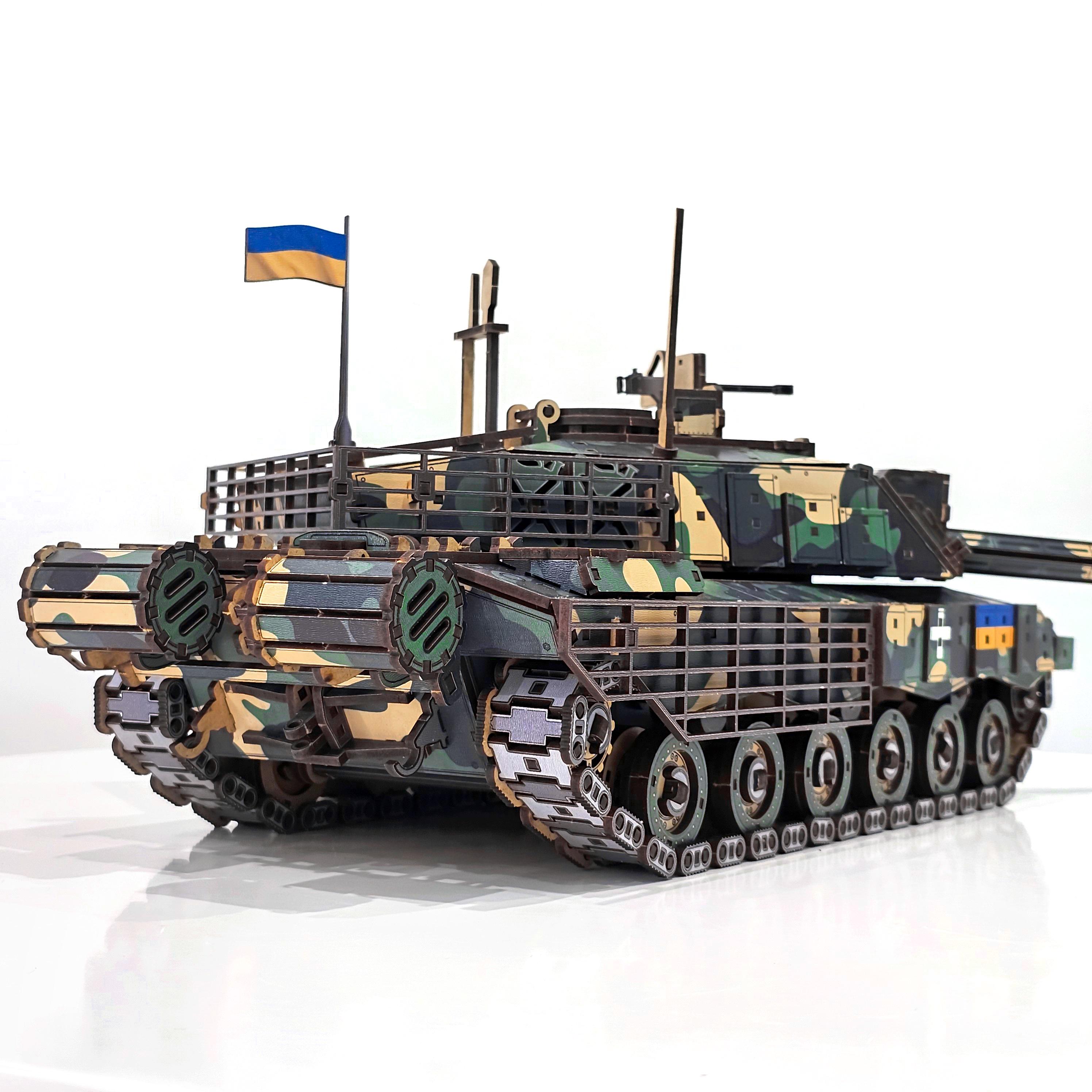 Конструктор дерев'яний Thegravix 3D Challenger-2 Танк 58 см 1052 шт. (04106) - фото 4