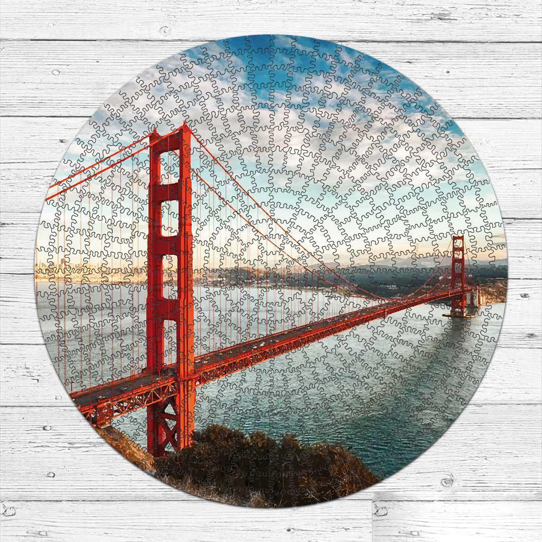 Деревянный пазл Золотые Ворота 50х50 см с мешочком на затяжках (ww-PZL40003-L)