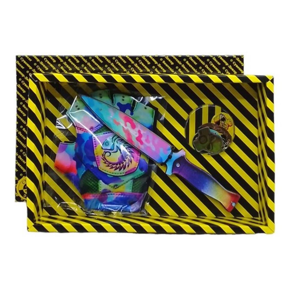 Набір дитячих іграшкових ножів Сувенірний BOX Sting MIMIC STIM-B дерев'яний (RLT41352)