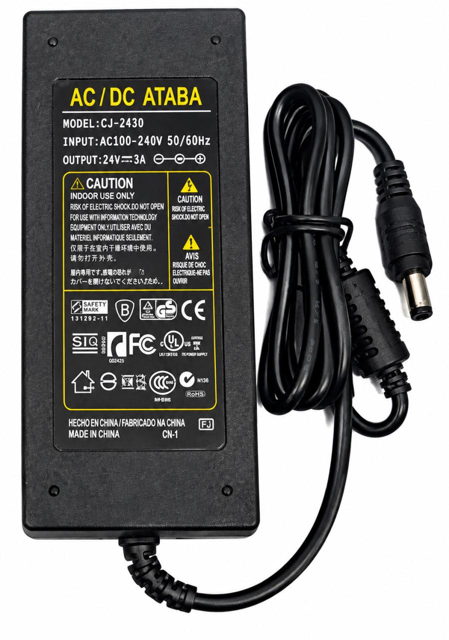 Зарядка МЗП для ноутбука 24V3A пластик CJ-2430 (000061027)