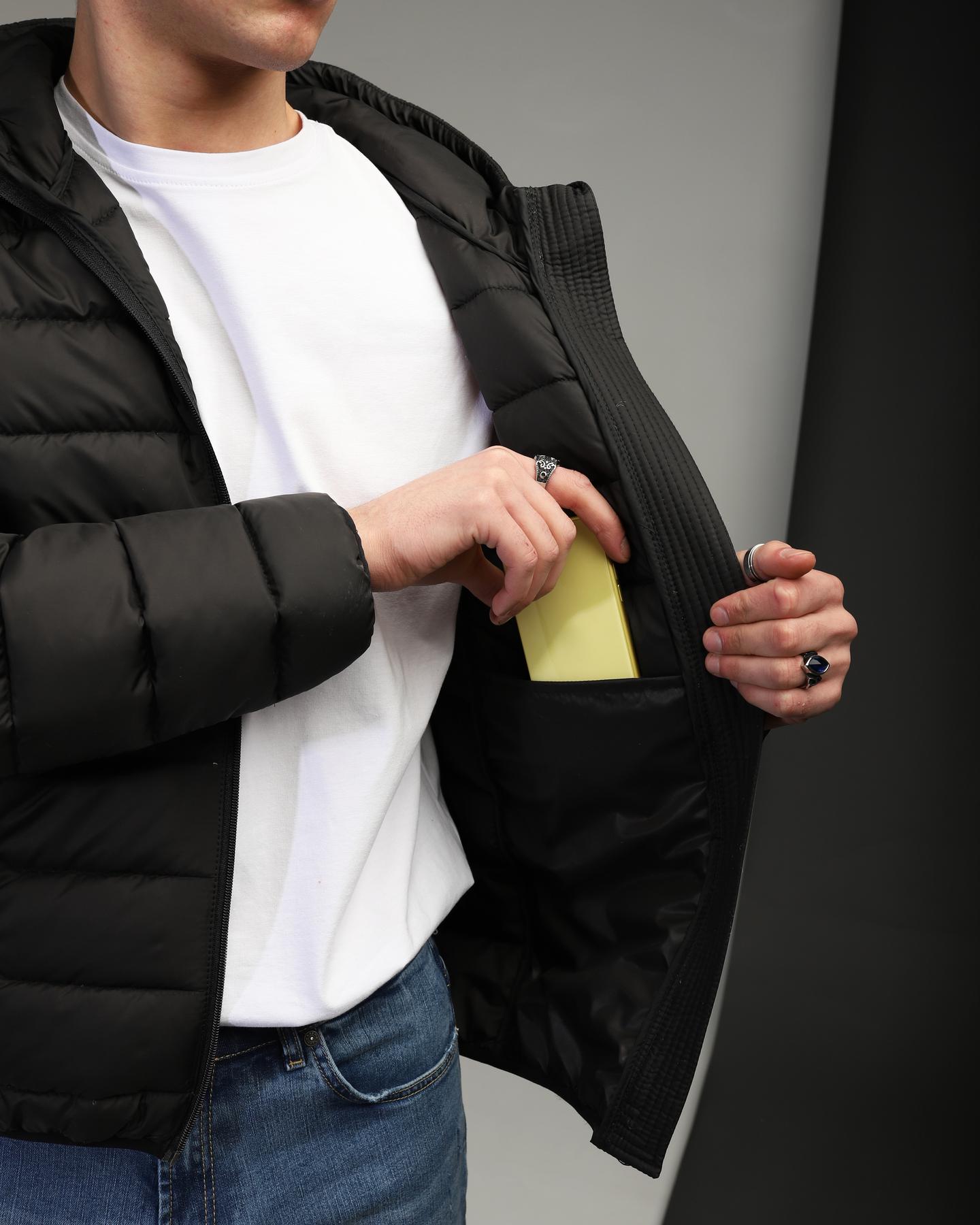 Куртка чоловіча James весняно-осіння S Чорний (26478) - фото 4 Куртка чоловіча James весняно-осіння S Чорний (26478) - фото 4