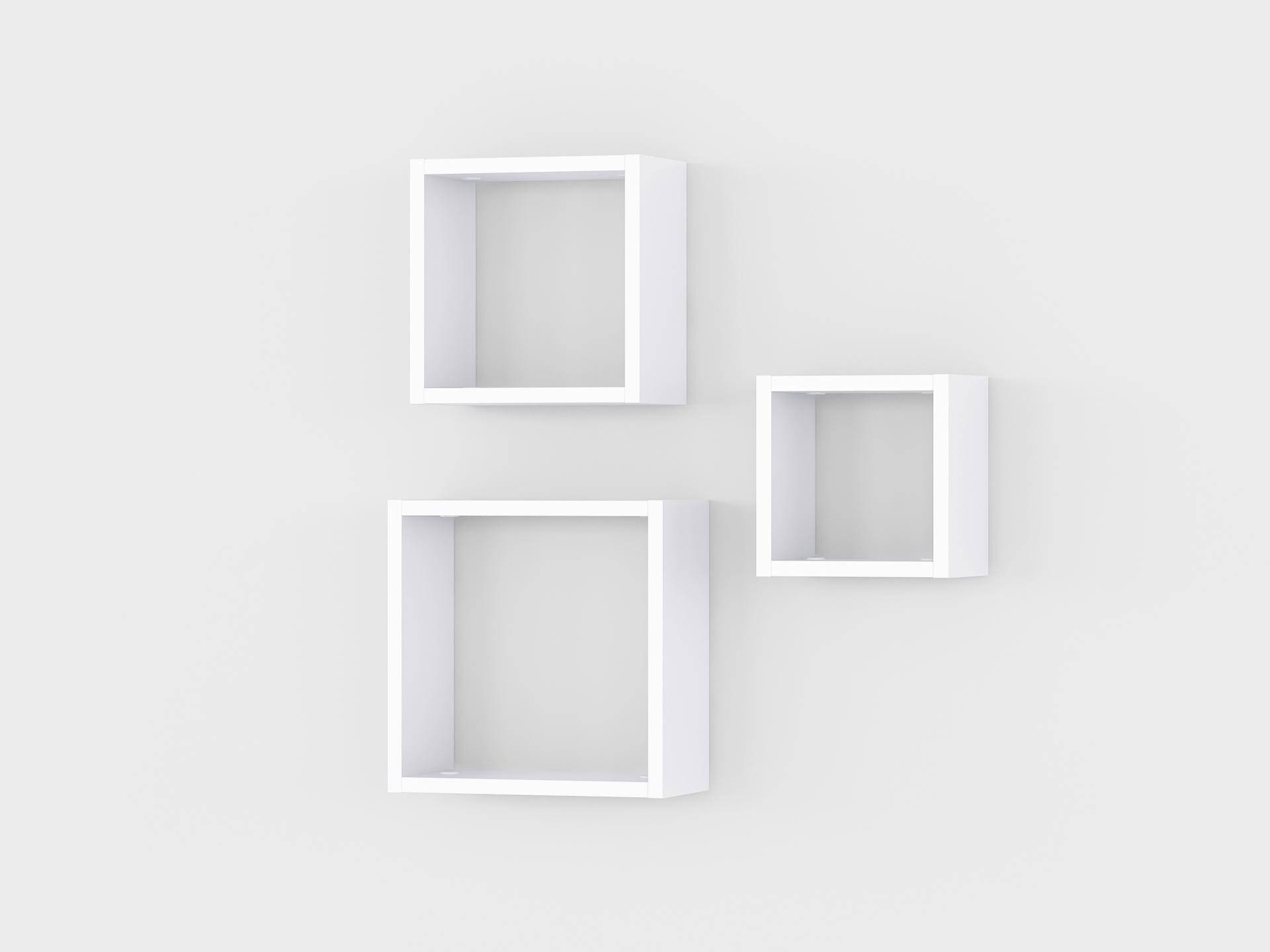 Комплект настенных полок GT-27 302х150х302 мм Белый - фото 2 Комплект настенных полок GT-27 302х150х302 мм Белый - фото 2