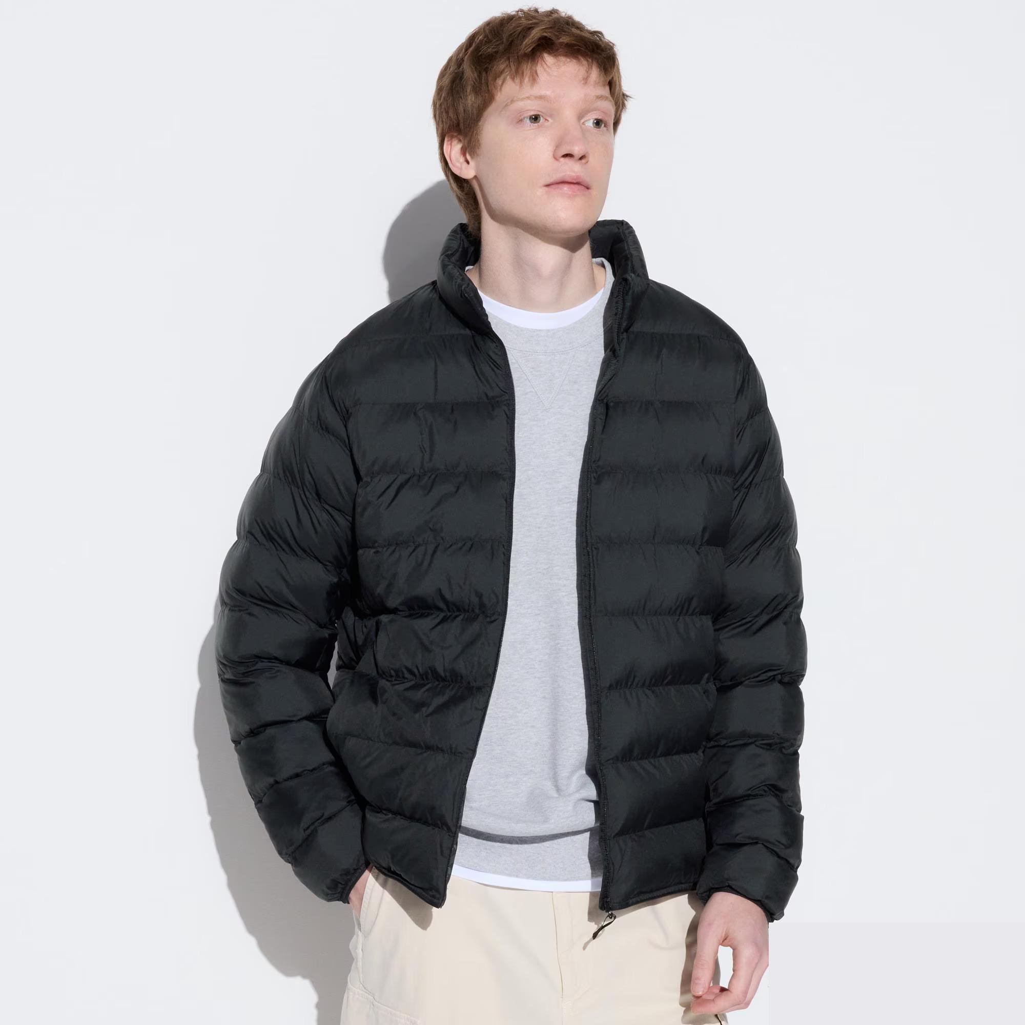 Пуховик короткий мужской Uniqlo L Черный