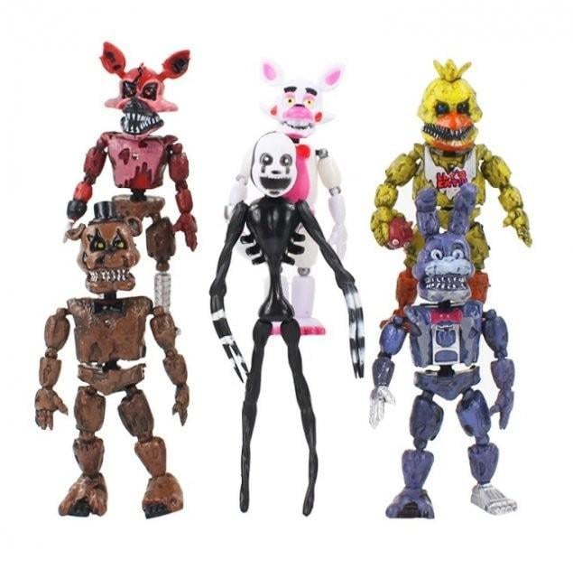 Фигурка Five Nights at Freddy's FNAF аниматроники с подвижными частями 15 см 6 шт. (9284916)