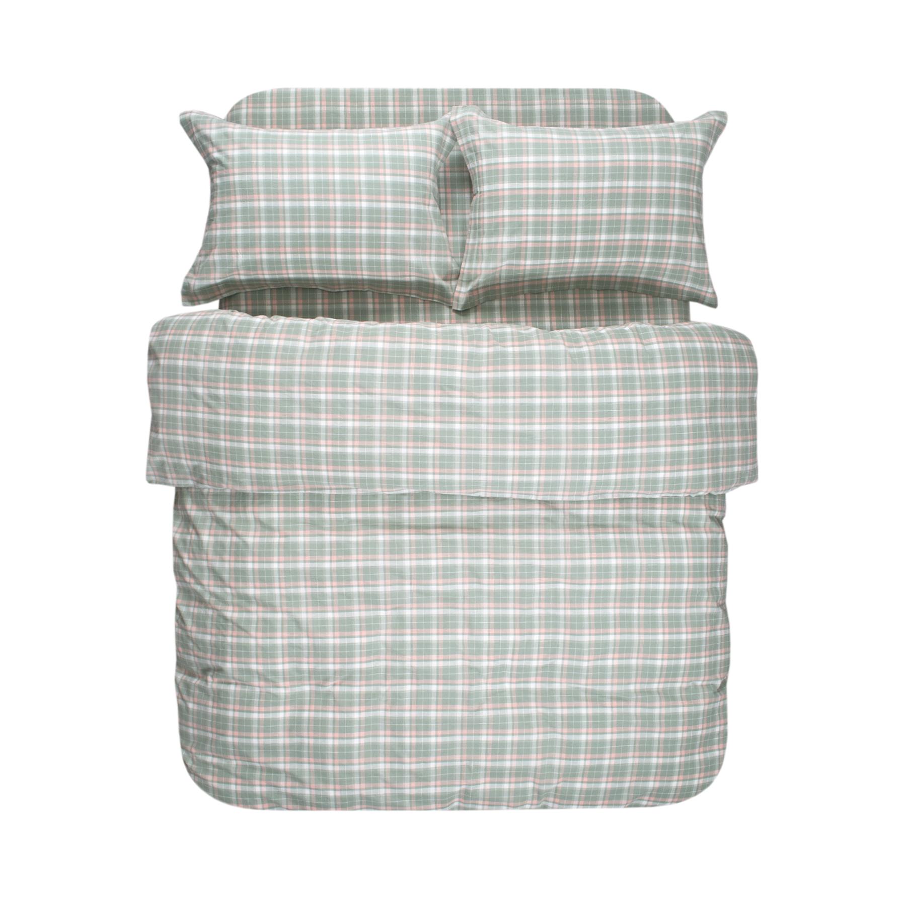 Комплект постільної білизни Lotus Home Checked Caledonia сімейний М'ятний (svt-2000022342339)