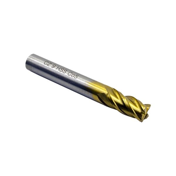 Фреза концевая твердосплавная по металлу легированная кобальтом Ø 9,0 мм х Z4 P6M5K5 (CZ HSS Co5)