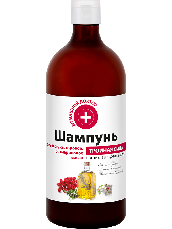 Шампунь проти випадіння волосся Домашній лікар Потрійна сила 1000 мл - фото 1