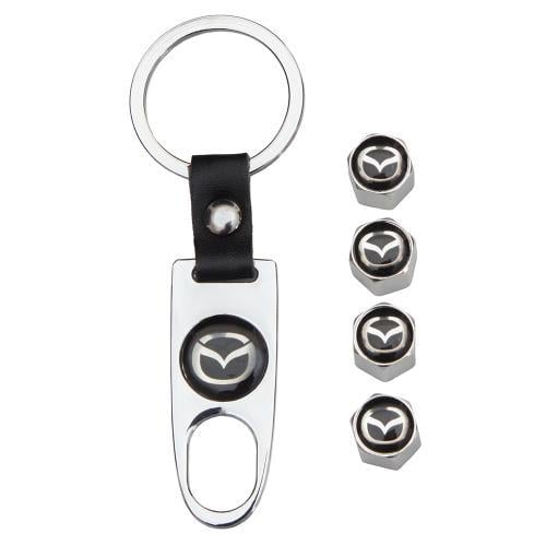 Ковпачки на ніпель модельні CN MAZDA з брелоком Chrom (00000067130)