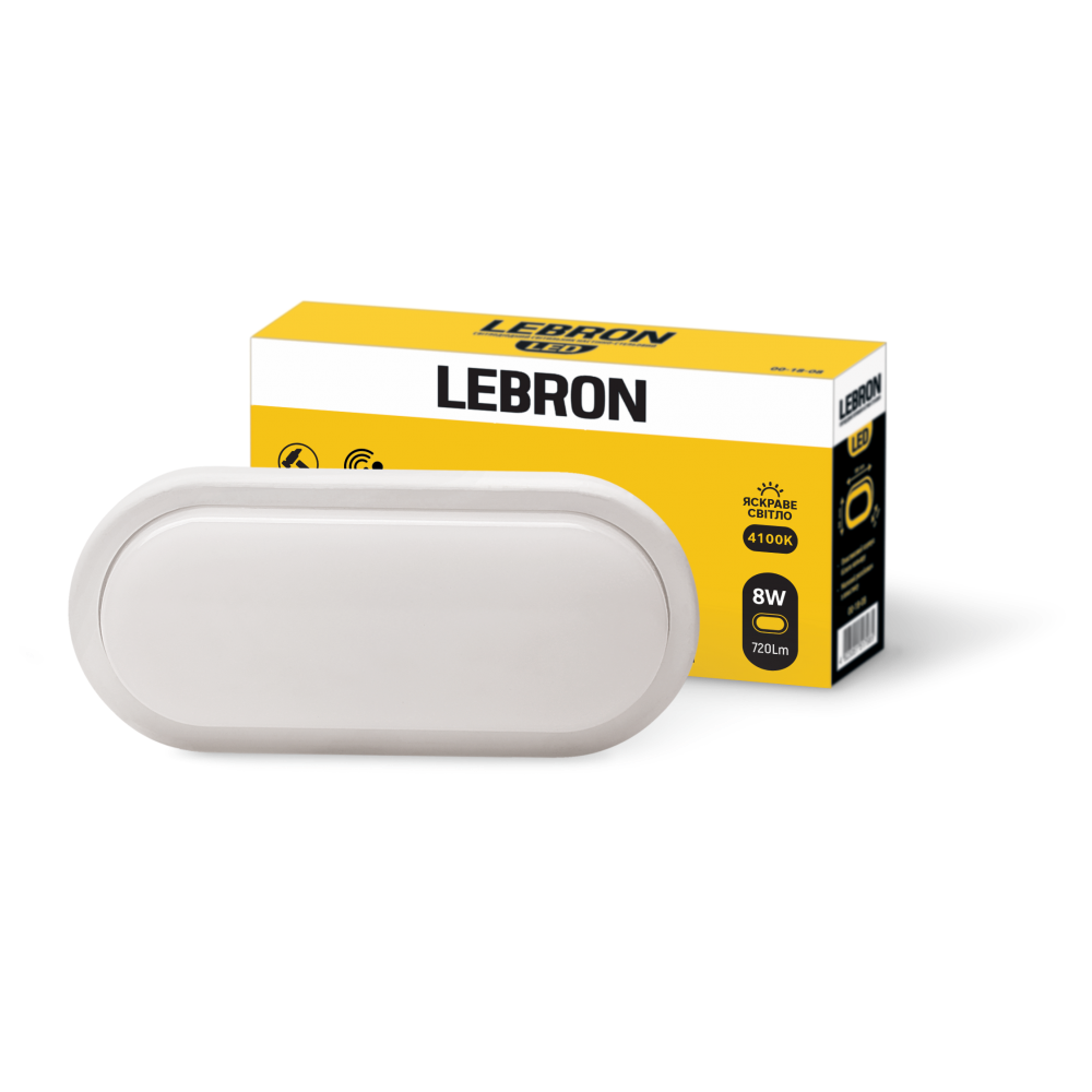Светильник LED Lebron L-WLO Овальный 8W 4100K 720Lm IP65