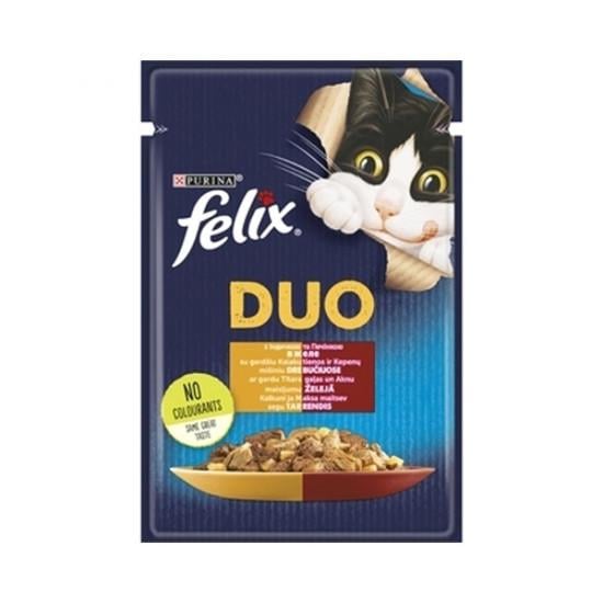 Вологий корм для котів Felix Fantastic Duo яловичина та птиця 85 г (7613039841174) Вологий корм для котів Felix Fantastic Duo яловичина та птиця 85 г (7613039841174)