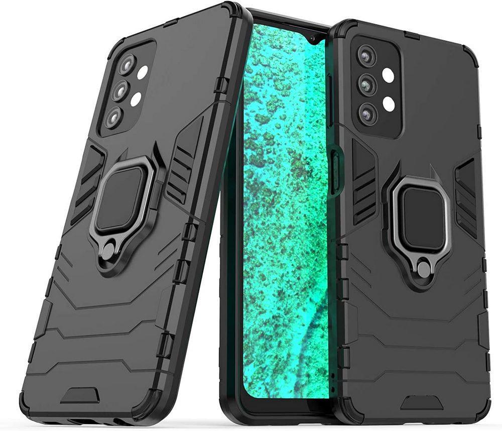 Противоударный чехол Samsung Galaxy A13 A135 (подставка кольцо) Black (29693-2B)