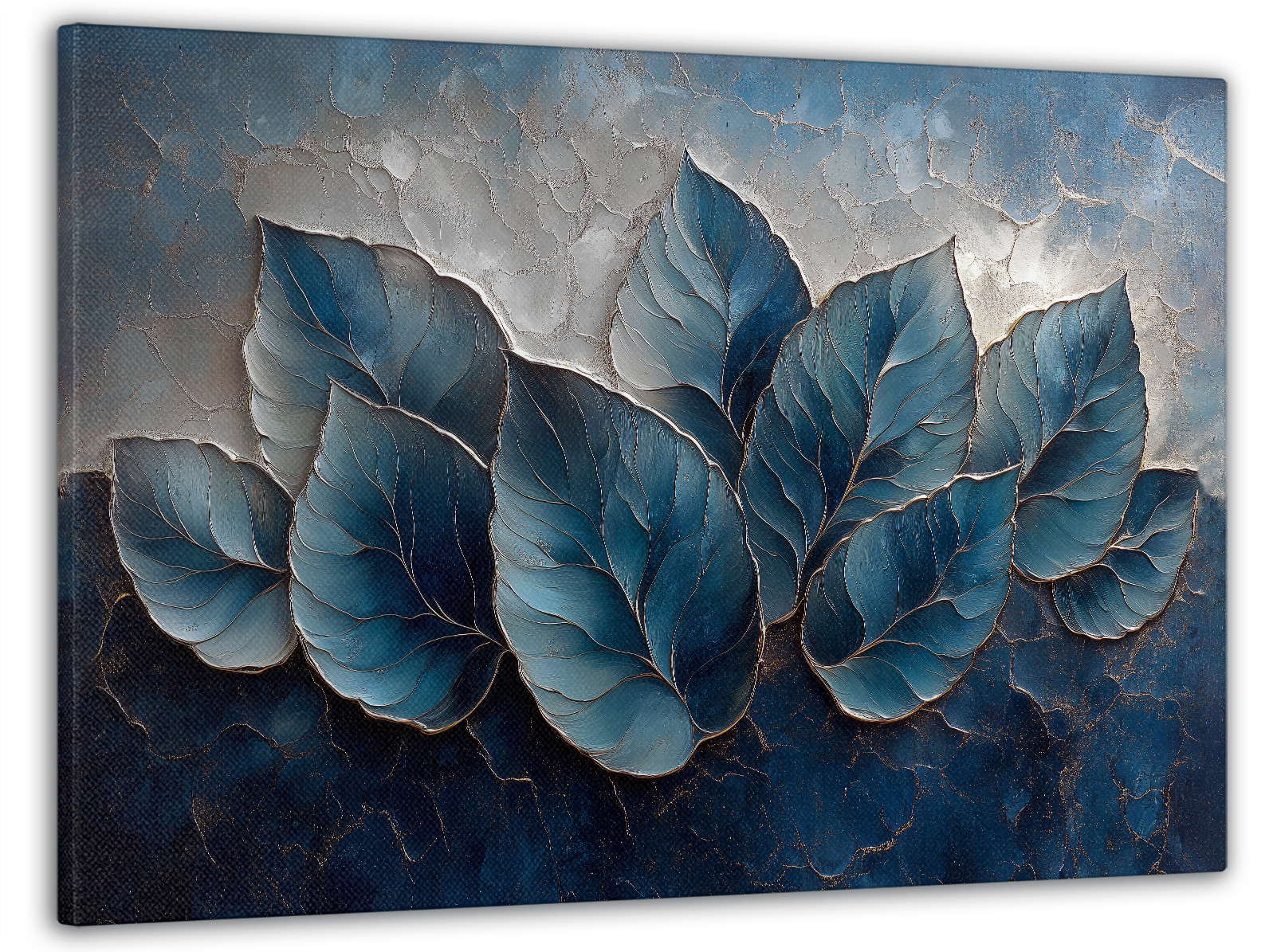 Картина на полотні Mako синє листя 60x100 см (MK10634)