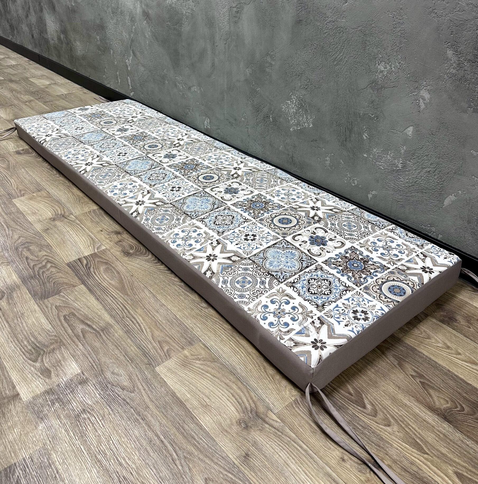 Матрац Comfort Home Abstraction на підвіконня/каркаси/піддони/садові меблі 120х40х10 см