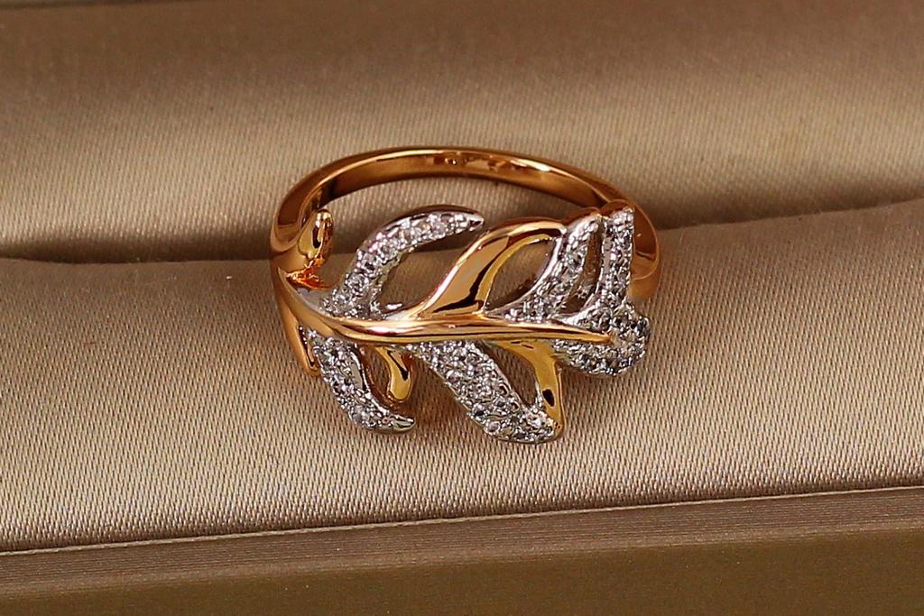 Кольцо Xuping Jewelry с родием росток р. 18 Золотистый (1503426017)