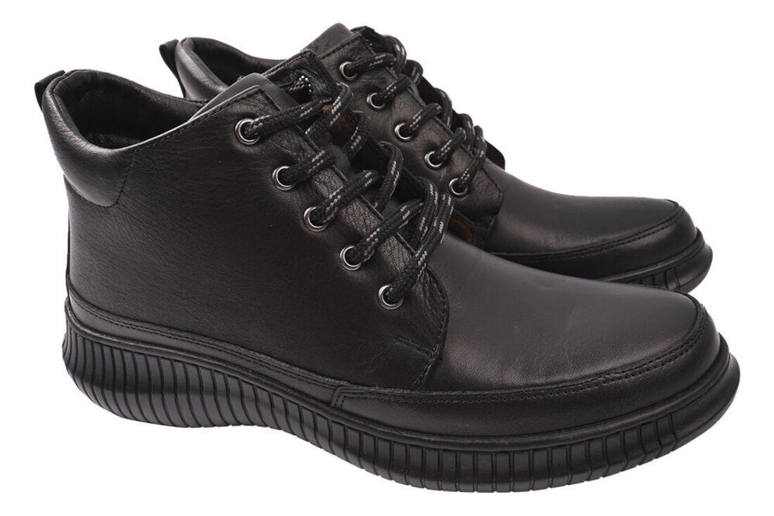 Ботинки женские Euromoda из кожи на низком ходу р. 40 Черный (436-20/21DHC)