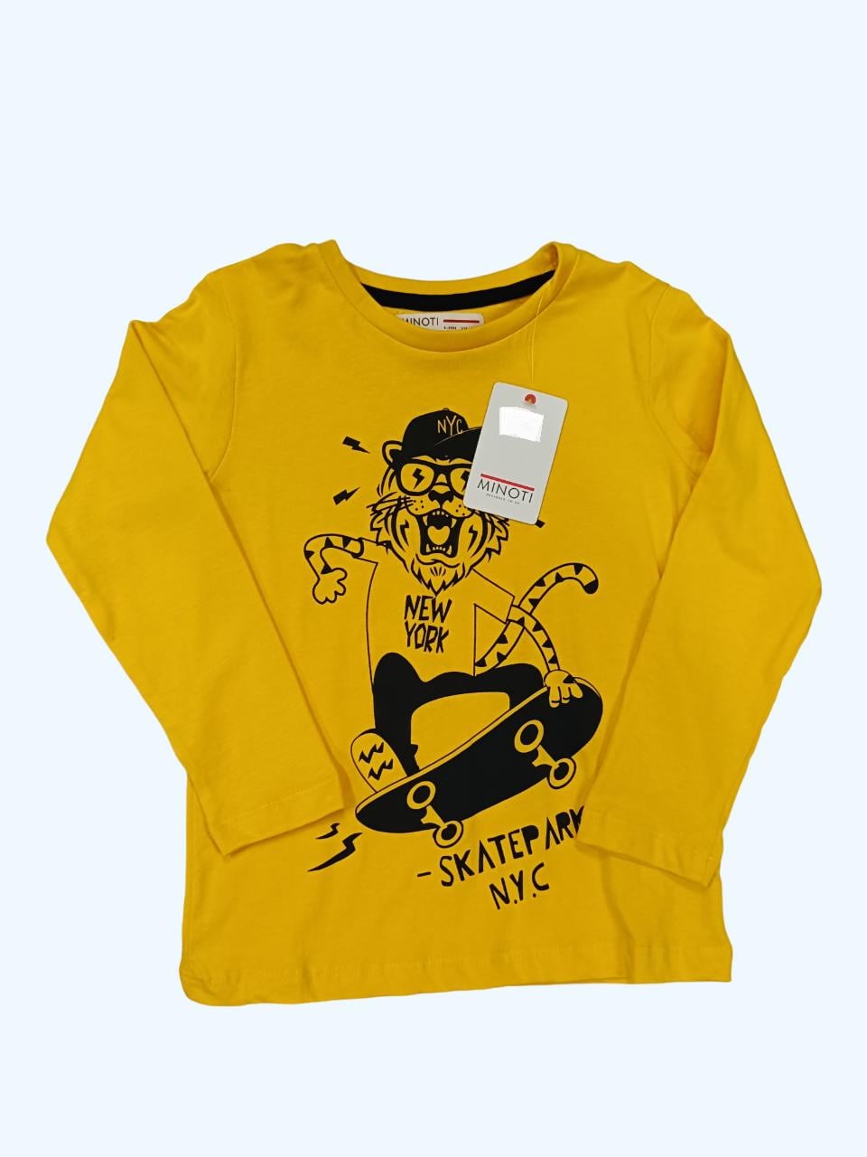 Лонгслів дитячий для хлопчика Minoti 86 см Жовтий (0238A)