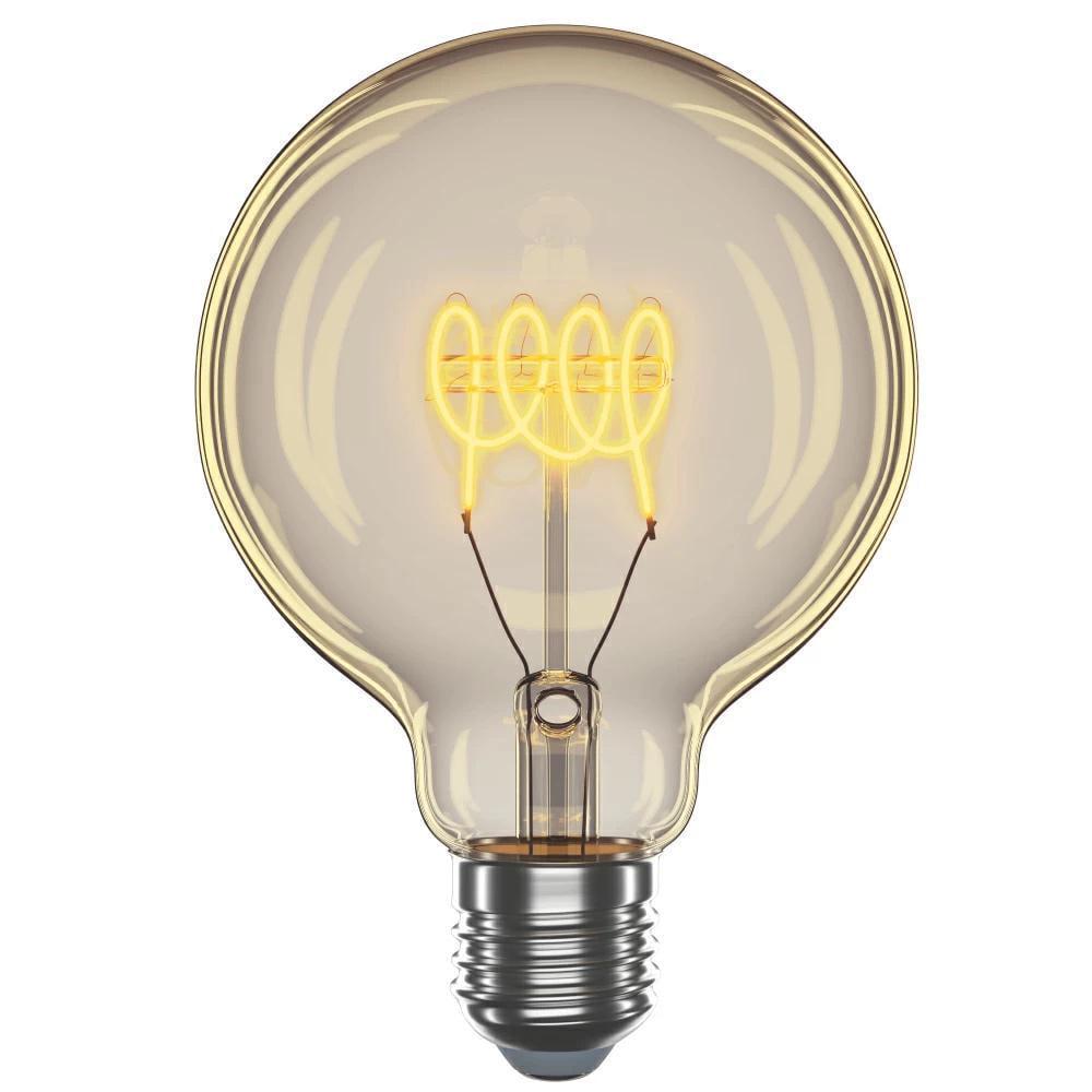 LED-лампа Velmax V-Filament-Amber-G125 4W E27 2200K 400 Lm (28689075)