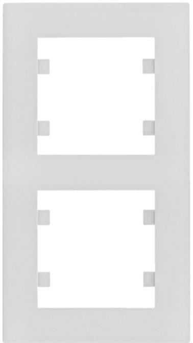 Рамка двойная Hager Lumina-Intens вертикальная Белый (28685285)