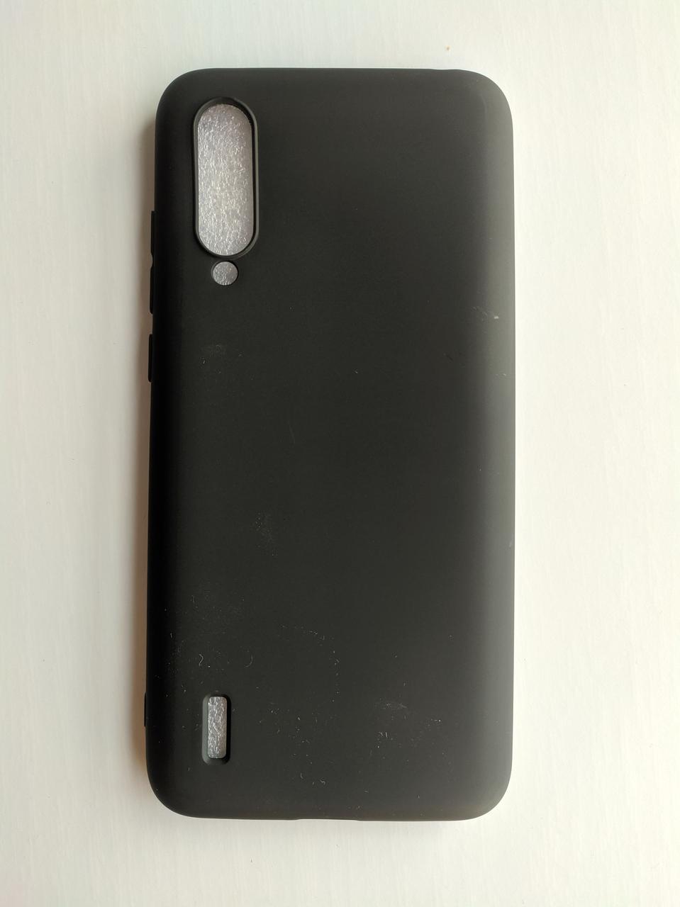 Силиконовый чехол Xiaomi Mi CC9/Xiaomi Mi 9 Lite матовый с царапиной Черный